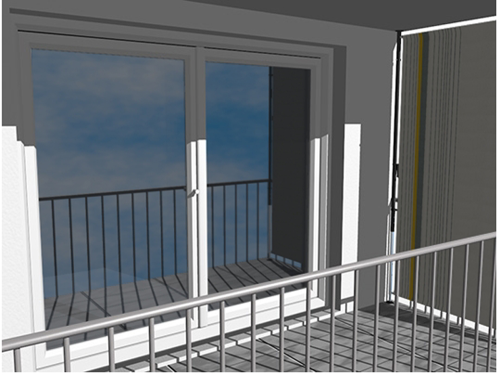Balkonsichtschutz klemmbar mit Bezug aus 100 % Polyacryl/ Dralon Farbe 600