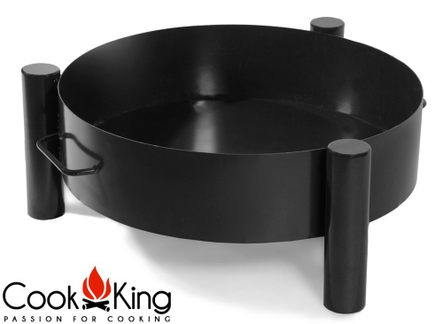 Schwenkgrill Cook King schwarz Grill-Rost Edelstahl + Feuerschale Haiti
