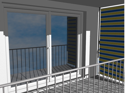 Balkonsichtschutz klemmbar mit Bezug aus 100 % Polyethylen Farbe 4200