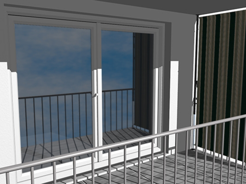 Balkonsichtschutz klemmbar mit Bezug aus 100 % Polyacryl/ Dralon Farbe 8700