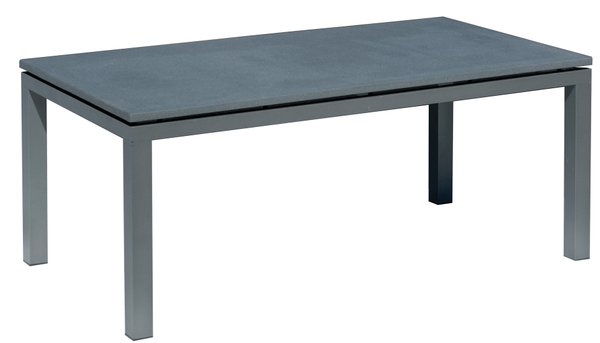 Alu-Stein-Tisch Sina 150x90x76cm grau mit Kunststeinplatte